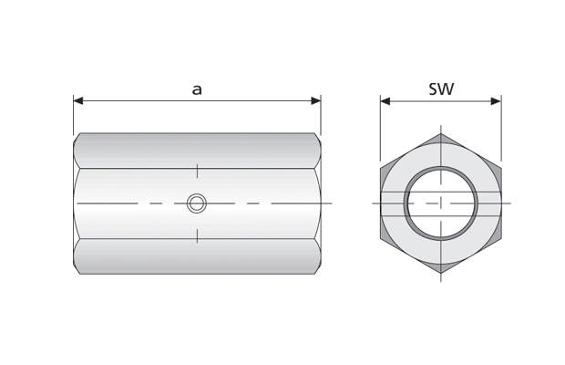 Betomax B15 forbindelsesmuffe Ø30x105 mm med split