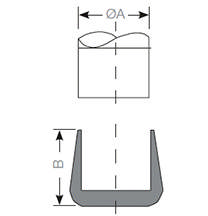 Gummidupsko for ø15-24 mm grå