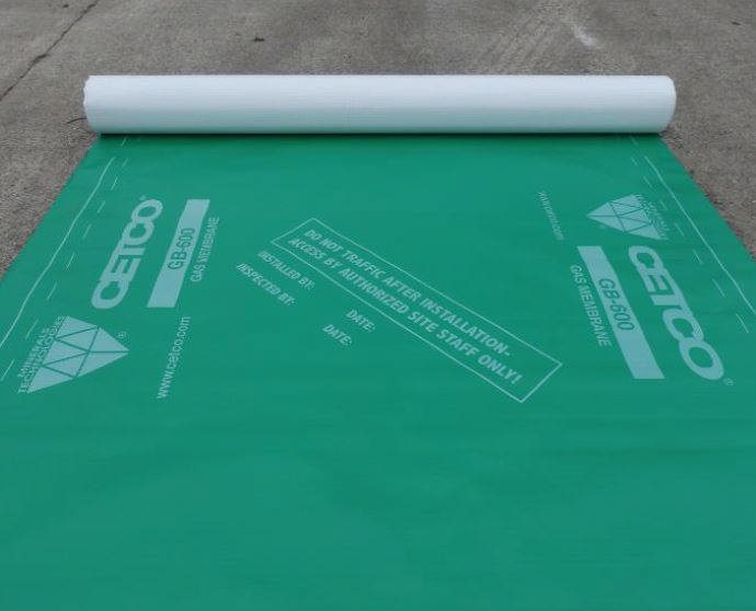 Gas- og radon membran. 2 x 50 meter. T = 0,6 mm