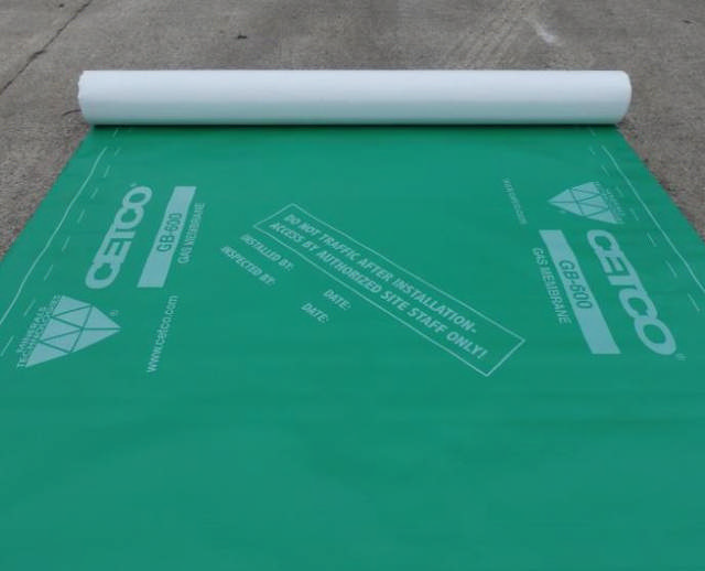 Gas- og radon membran. 2 x 50 meter. T = 0,6 mm