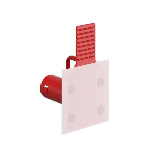 Endestykke væg-/loftovergang rør m/klæber