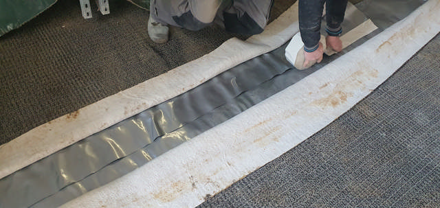 Polymer-bentonit og 0,5 mm PE/EVOH flerlagsmembran