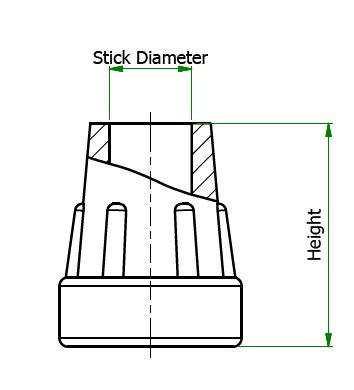 Krykstokdupper ø19 mm