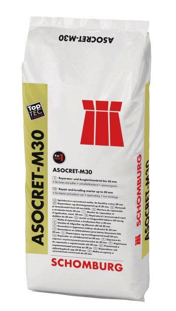 Asocret M30.JPG Vandtæt multifunktionel mørtel. 25 kg/sæk