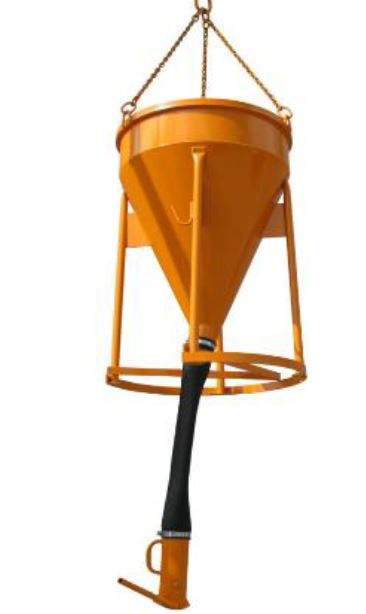 Betonspand 1.000 liter med slangekobling 1,25 mtr.