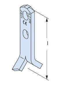 TPA-FS-1,4-11 Halfen splitanker. Ubehandlet
