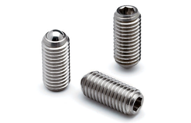 Fjedrende trykstifter m/indvendig sekskant og kugle type W834 CIN - rustfri