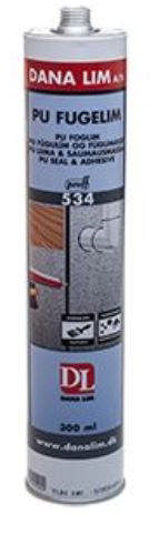 PU Fugelim 534 grå. 45 gr. shore. 300 ml patron