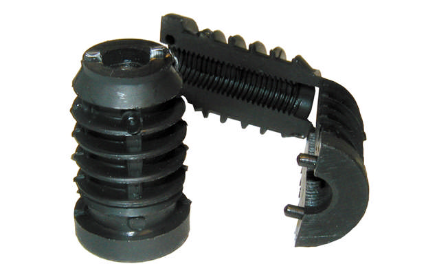 Gevindindsats ø18 M8 PA6 sort