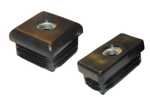 Indsats 16x16 mm M6 sort