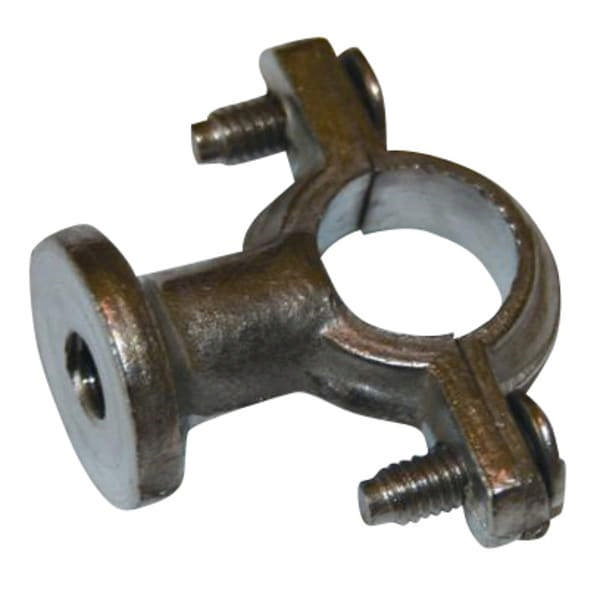 Forkromet rørbærer m/vægflange 10-15 mm m/M6 gevind