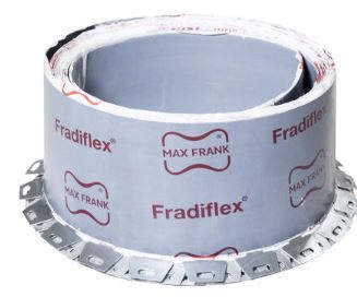 Fradiflex fugeblik 150 mm bred. Med fod og klemme